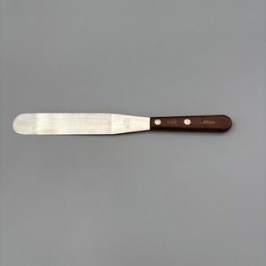 Vintage‎ Stainless Steel Frosting Spatula Lamson 6S01 Wooden Handle  12.2"